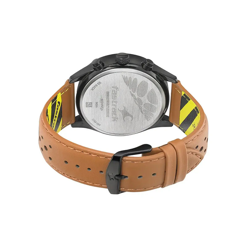 Fastrack Fastfit 3224NL02 Quartz Day Date Analog Leather Strap Men’s Watch - official view 3