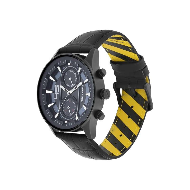 Fastrack Fastfit Quartz 3224NL01 Analog Date Leather Strap Men's Watch - official view 3