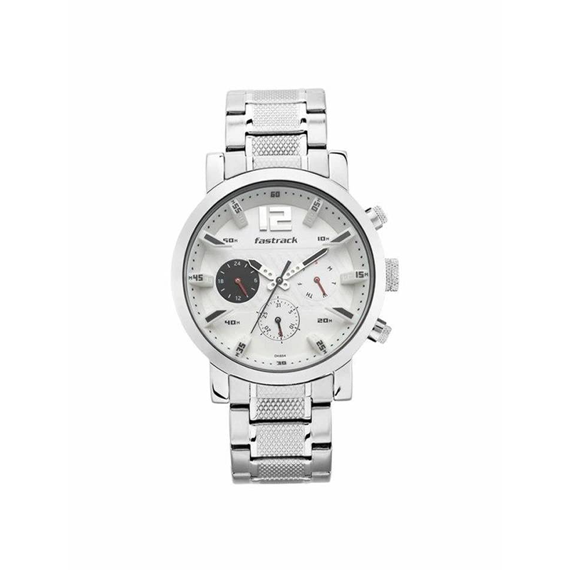 Fastrack Fastfit Quartz 3227SM02 Multifunction Analog Stainless Steel Strap Men's Watch