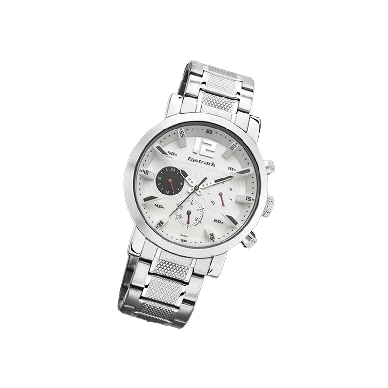Fastrack Fastfit Quartz 3227SM02 Multifunction Analog Stainless Steel Strap Men's Watch - official view 4