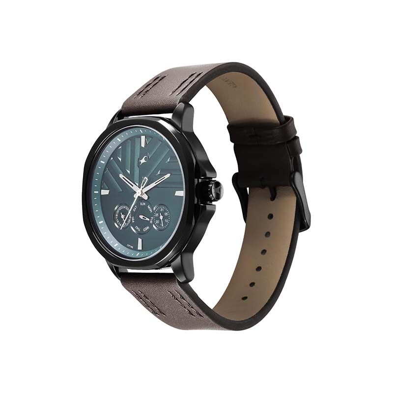 Fastrack Fleek Quartz 3303NL01 Analog Date Leather Strap Men's Watch - official view 3