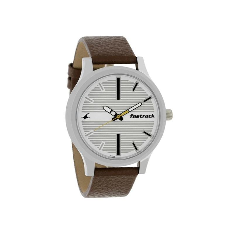 Fastrack Fundamentals 38051SL01 Quartz Analog Leather Strap Men's Watch