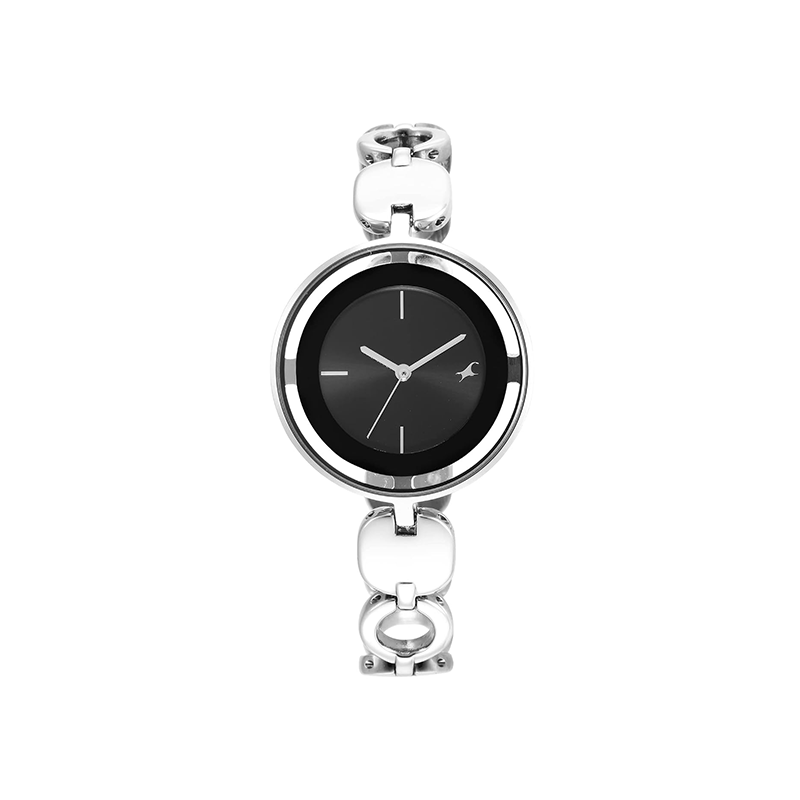 Fastrack Glitch Quartz 6237SM01 Analog Stainless Steel Strap Women's Watch