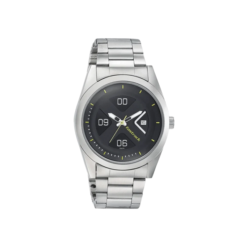 Fastrack Go Skate 3218SM02 Quartz Date Stainless Steel Strap Men’s Watch