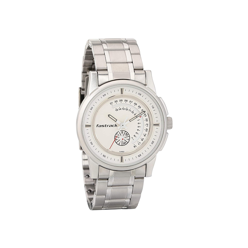 Fastrack Go Skate Quartz 3215SM01 Analog Day Date Stainless Steel Strap Men’s Watch - official view 2