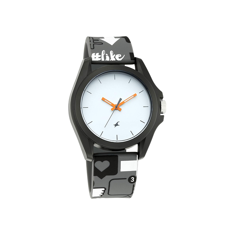 Fastrack Hashtag Quartz 68011PP04 Analog Silicone Strap Unisex Watch - official view 3