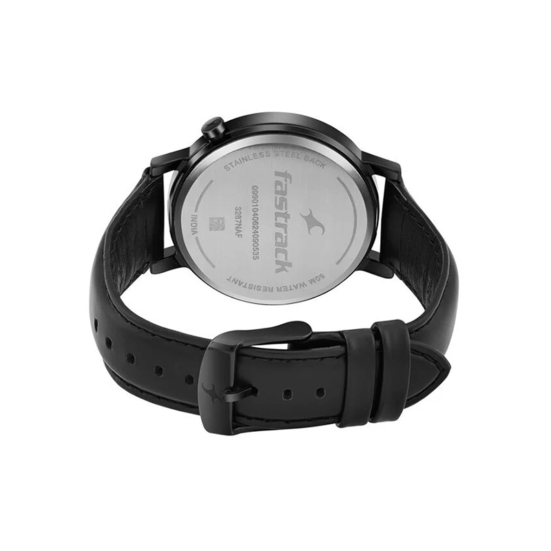 Fastrack MetaWe Quartz 3287NL02 Analog Leather Strap Men's Watch - official view 3