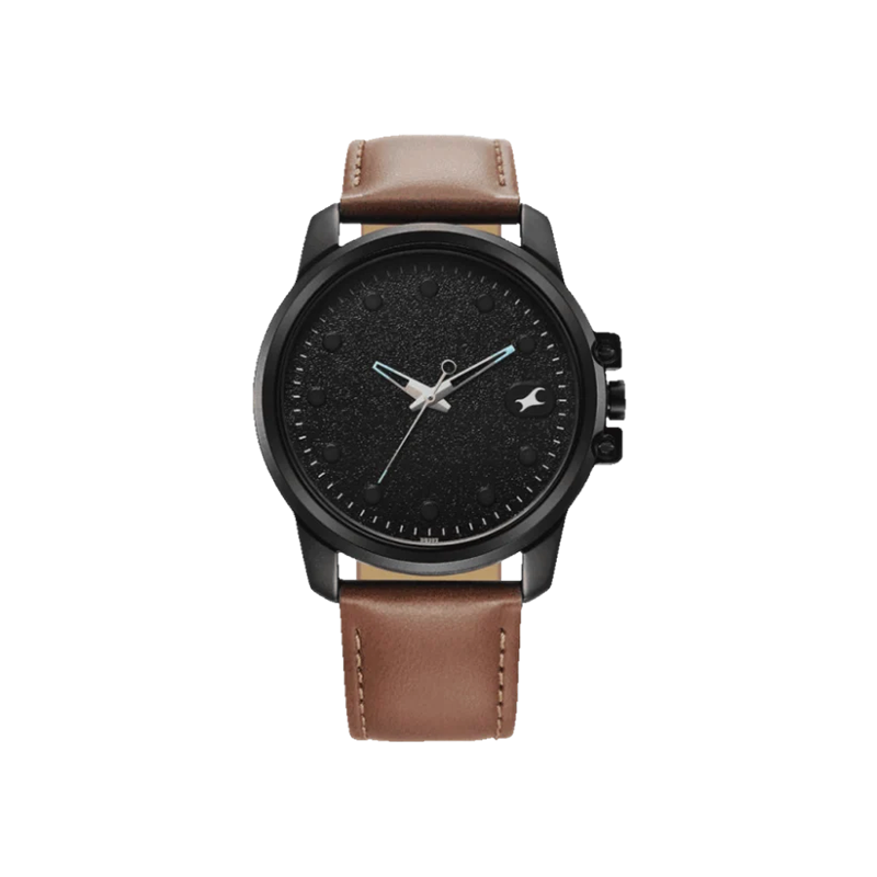 Fastrack Pulse Quartz 3314NL01 Analog Leather Strap Men's Watch
