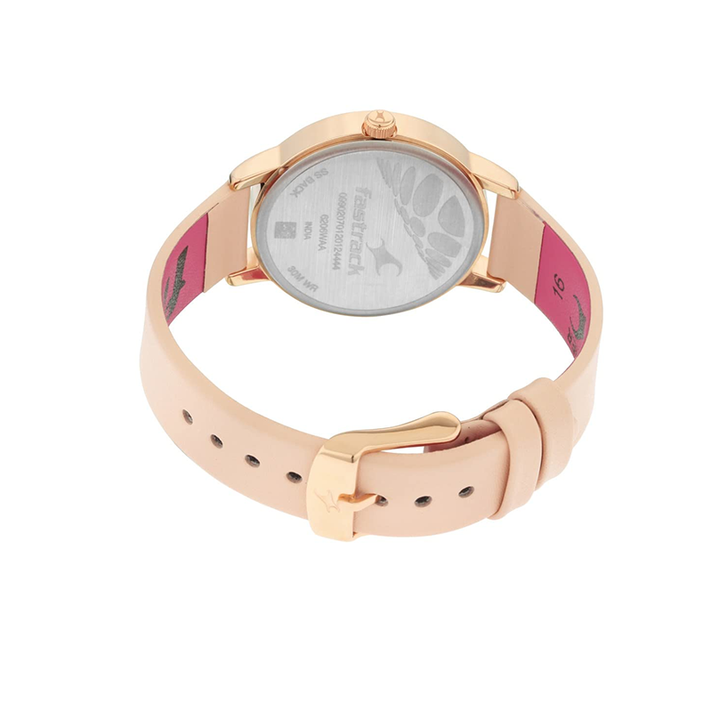 Fastrack Ruffles 6206wl01 Leather Strap Women's Watch - official view 4