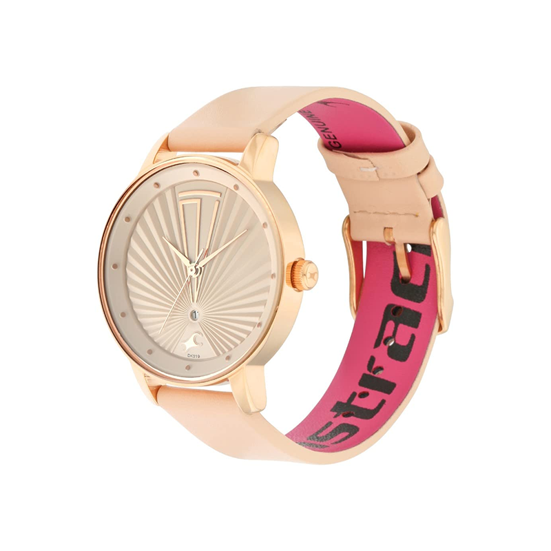 Fastrack Ruffles 6206wl01 Leather Strap Women's Watch - official view 2