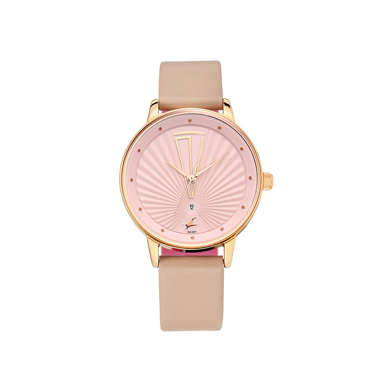 Fastrack Ruffles 6206WL02 Leather Strap Women's Watch