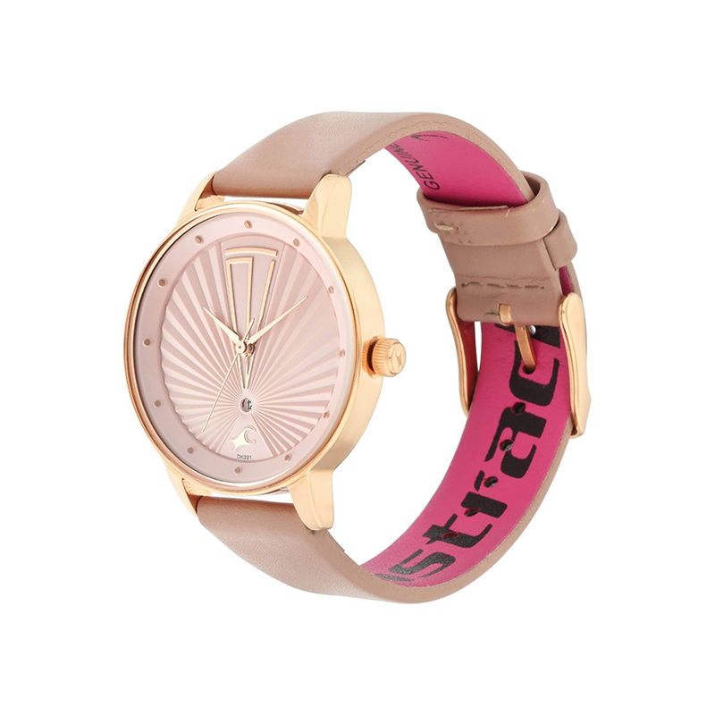 Fastrack Ruffles 6206WL02 Leather Strap Women's Watch - official view 2
