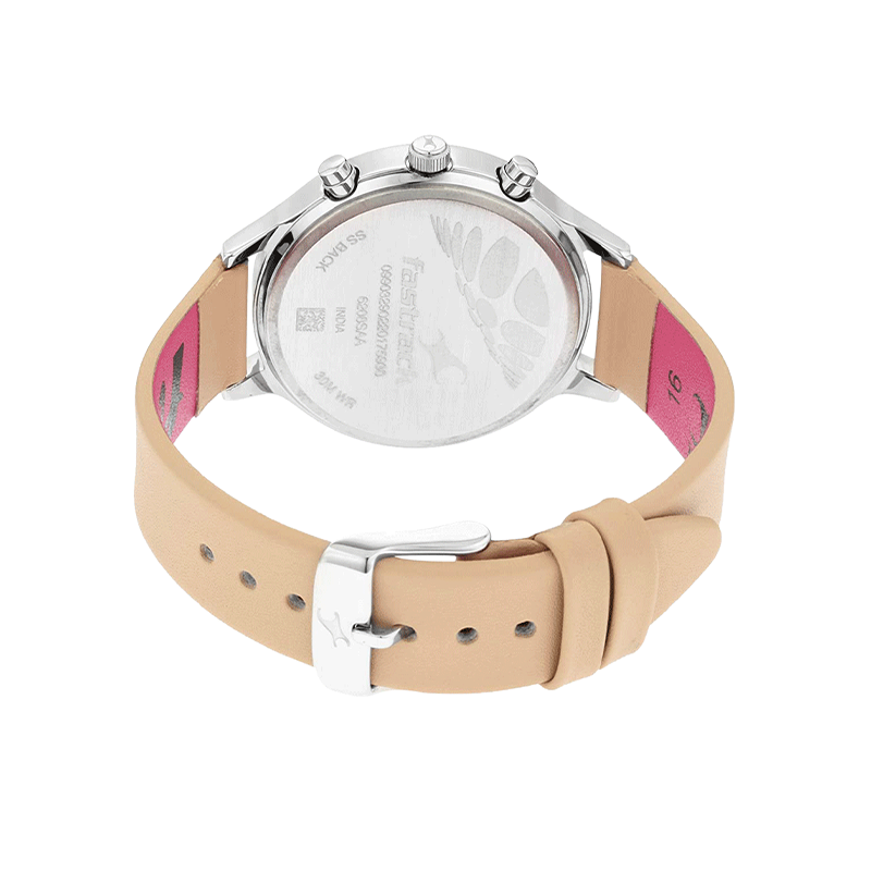 Fastrack Ruffles 6208SL01 Leather Strap Women's Watch - official view 4