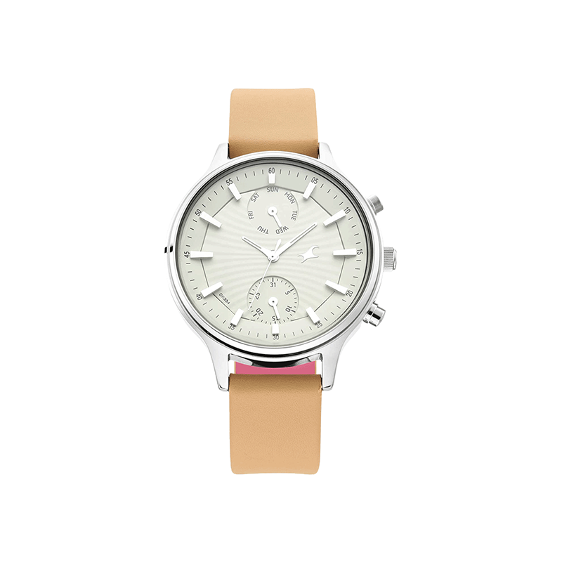 Fastrack Ruffles 6208SL01 Leather Strap Women's Watch