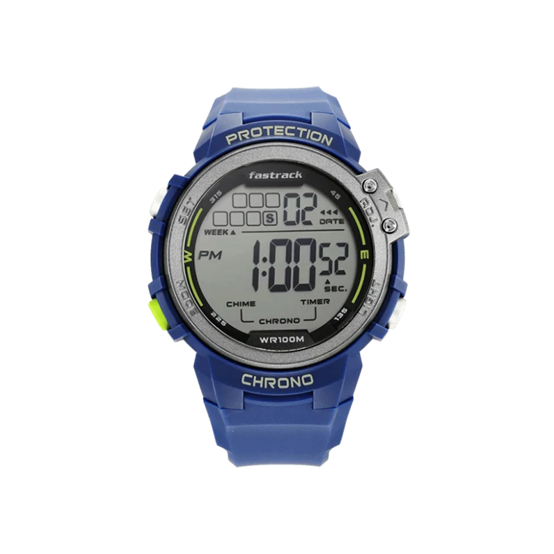 Fastrack Streetwear Digital 38068PP02 Silicone Strap Men's Watch