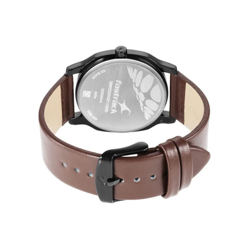 Fastrack Stunners 3255NL02 Quartz Analog Leather Strap Men’s Watch - official view 3