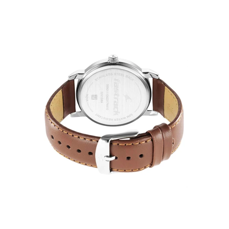 Fastrack Stunners 3291SL02 Quartz Analog Leather Strap Men’s Watch - official view 3