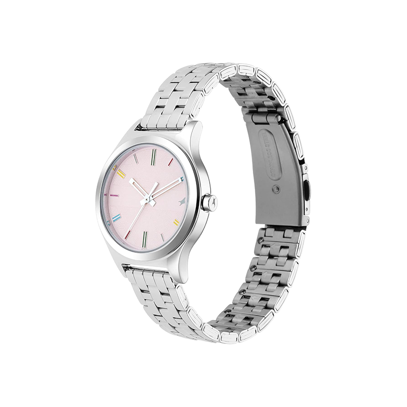 Fastrack Stunners Quartz 6152SM04 Analog Stainless Steel Strap Women's Watch - official view 3