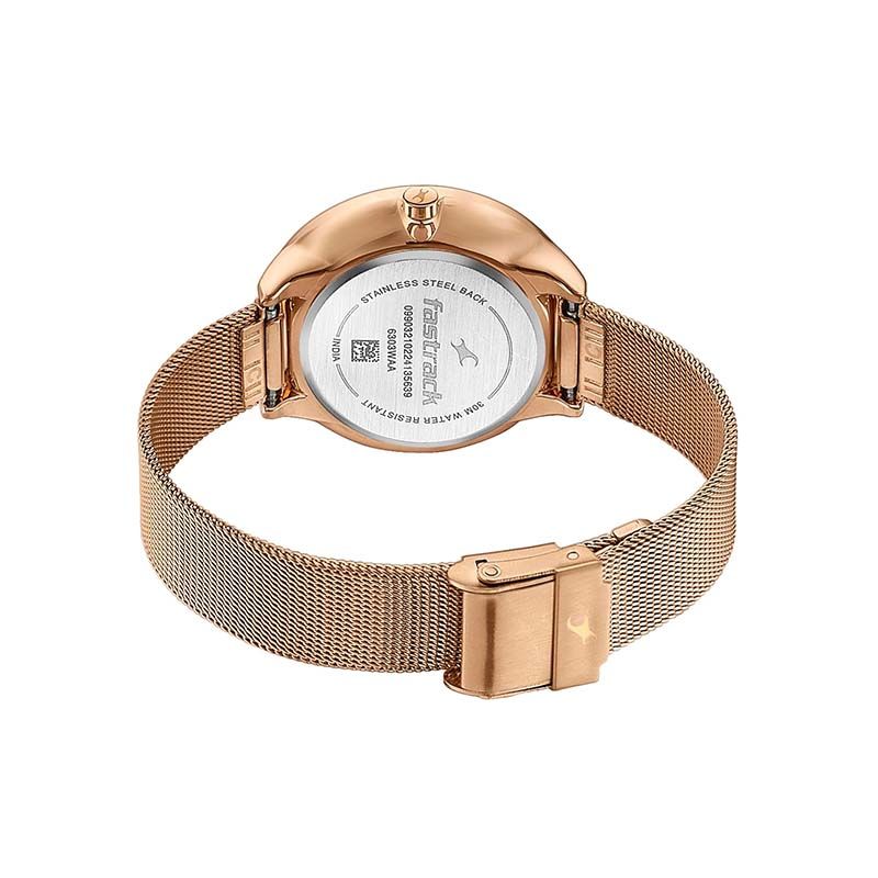 Fastrack Stunners Quartz 6303WM01 Analog Stainless Steel Strap Women’s Watch - official view 3
