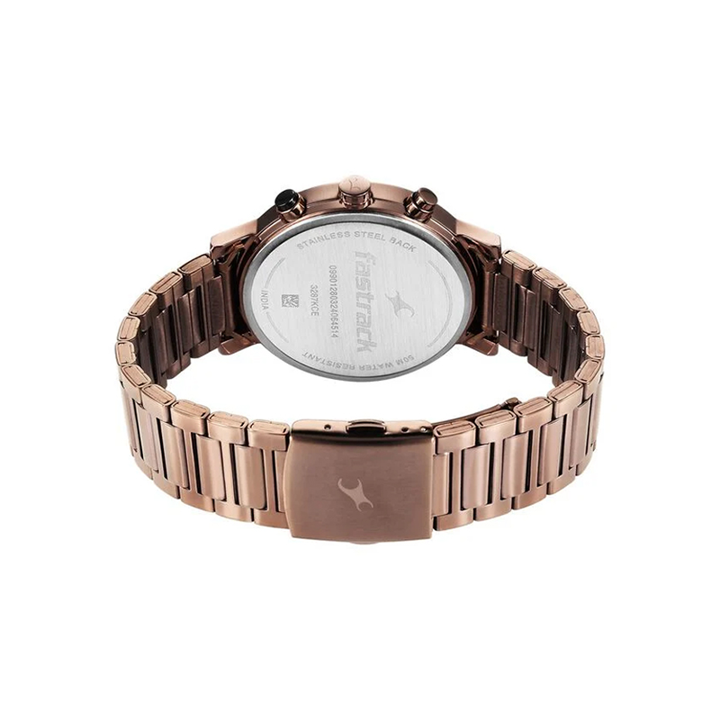 Fastrack Tick Tock 3287KM07 Quartz Analog Stainless Steel Strap Men's Watch - official view 3