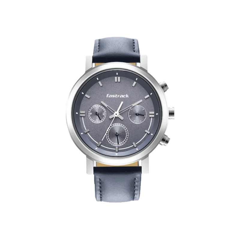 Fastrack Tick Tock 3287SL01 Quartz Day Date Analog Leather Strap Men’s Watch