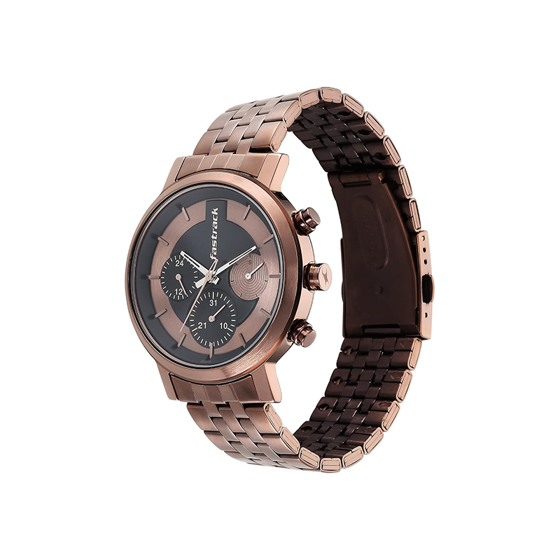 Fastrack Tick Tock Quartz 3287QM03 Analog Stainless Steel Men's Watch - official view 3