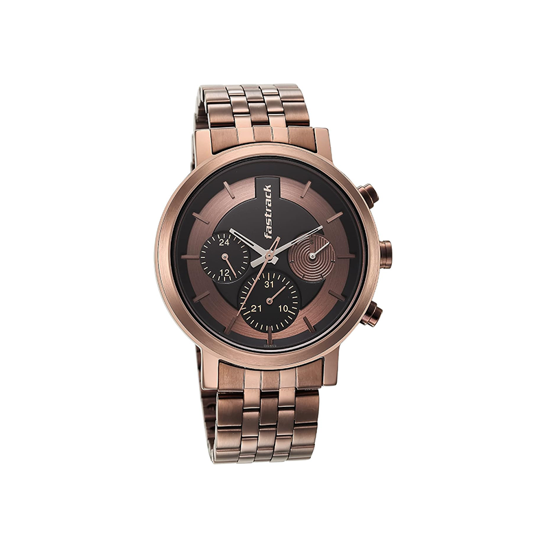 Fastrack Tick Tock Quartz 3287QM03 Analog Stainless Steel Men's Watch - official view 2
