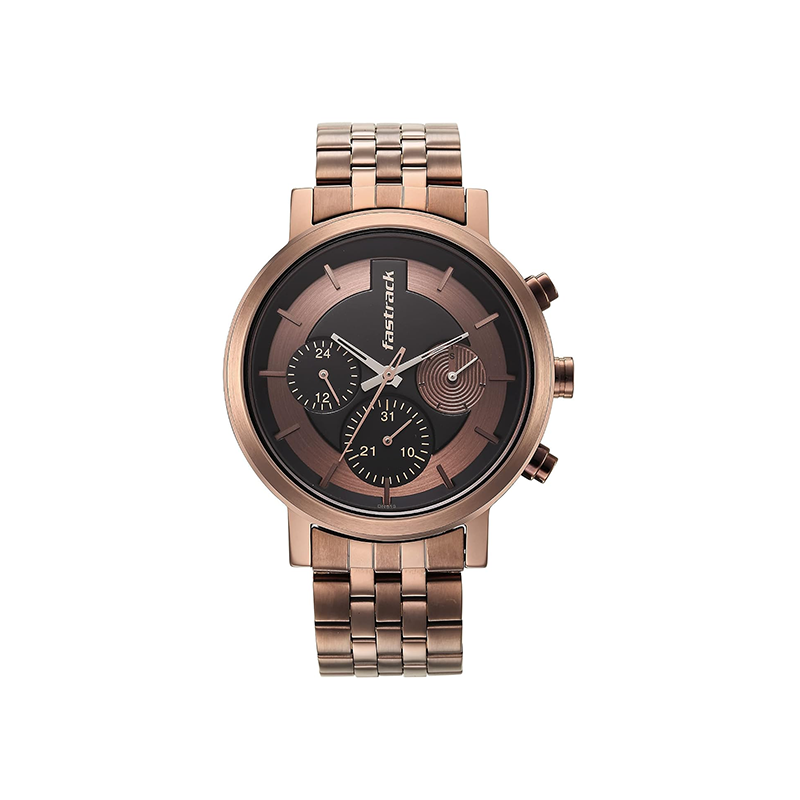 Fastrack Tick Tock Quartz 3287QM03 Analog Stainless Steel Men's Watch