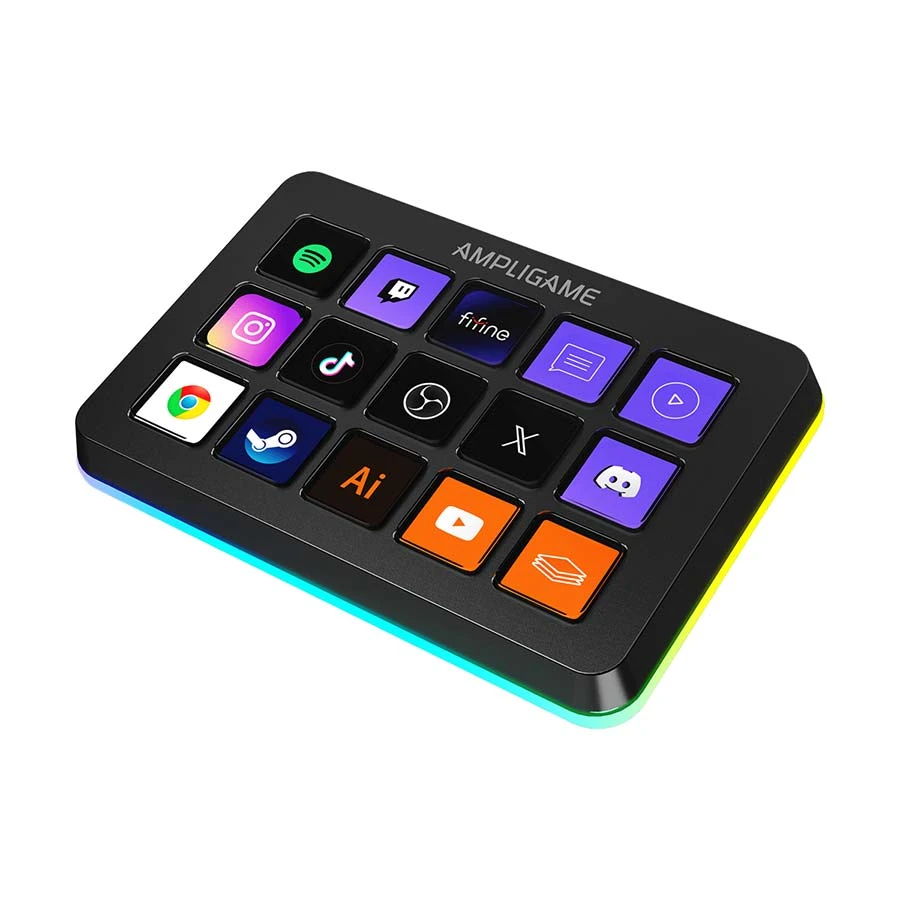 FIFINE AmpliGame D6 RGB Stream Controller Deck