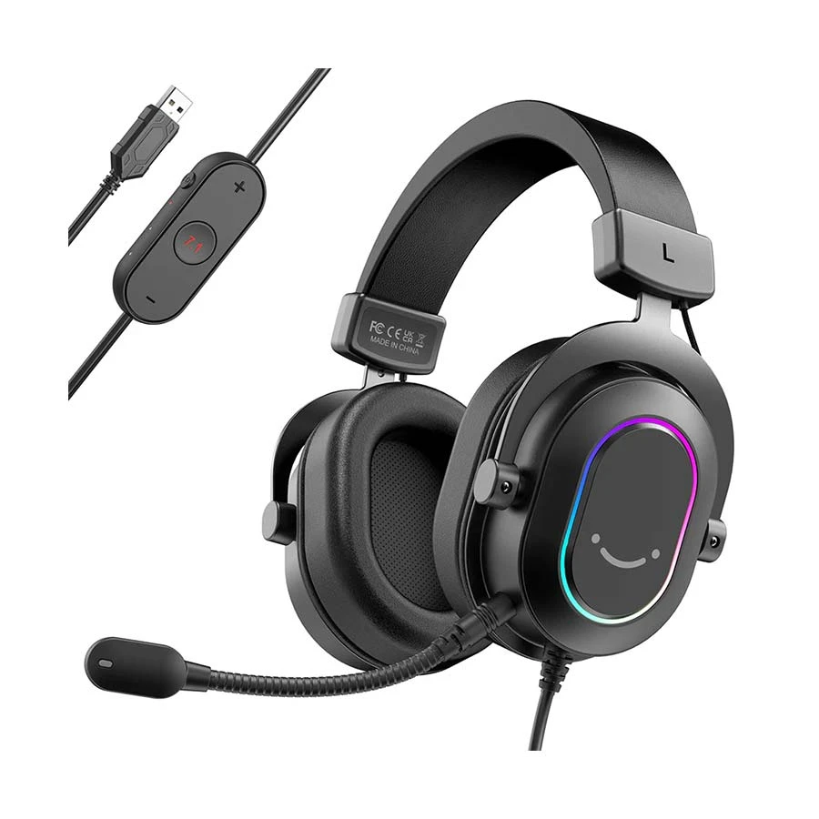 FIFINE AmpliGame H6 RGB Wired Over-Ear Gaming Headphone