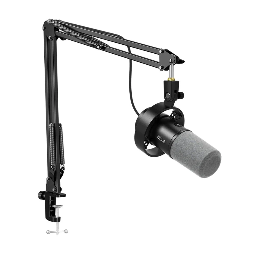 FIFINE AmpliTank K688CT USB/XLR Wired Dynamic Microphone with Boom Arm Stand