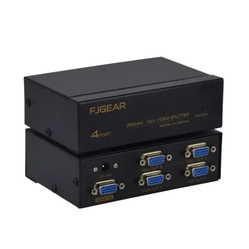 FJGEAR FJ-2504A 250Mhz 1 to 4 Port VGA Splitter