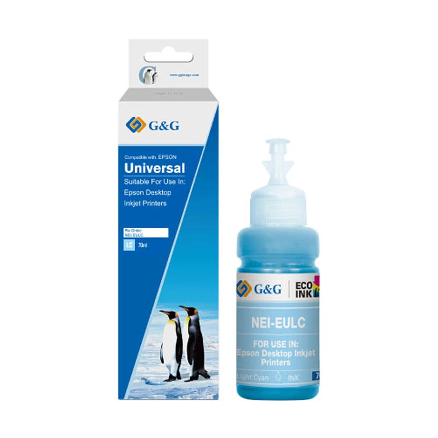 G&amp;G G&G 673 70ml Light Cyan Ink Bottle #NEI-EULC-70ml-A