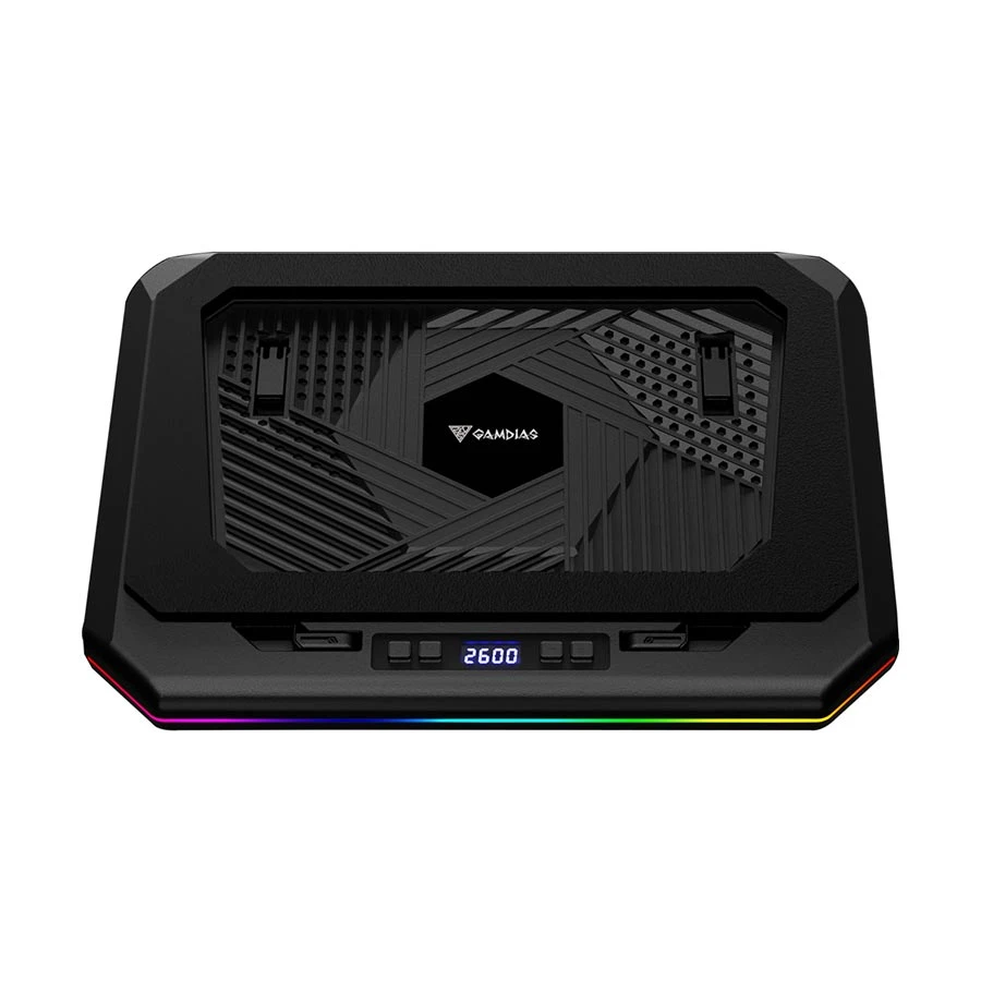 GAMDIAS AETHER P1 PRO RGB Laptop Cooler with LCD Screen