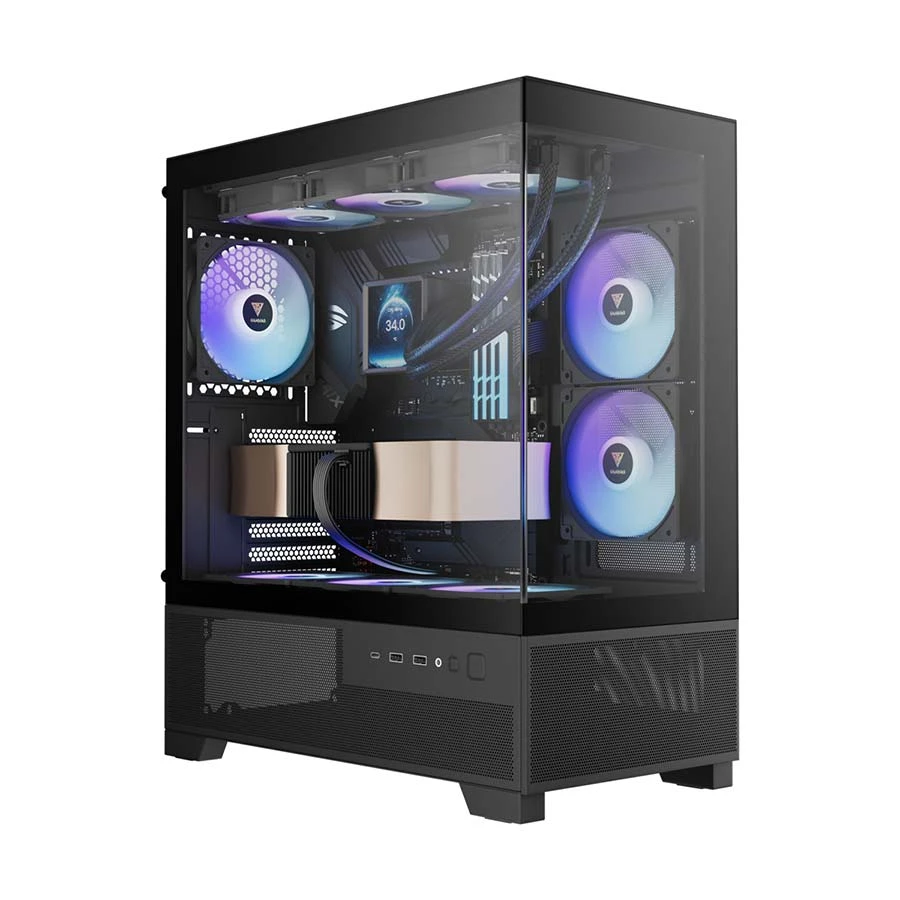 GAMDIAS Aura GC12 ARGB Mid Tower ATX Gaming Desktop Case