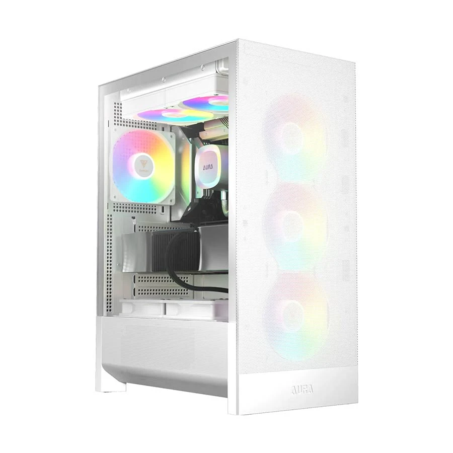 GAMDIAS Aura GC15 WH ARGB Mid Tower ATX Gaming Desktop Case