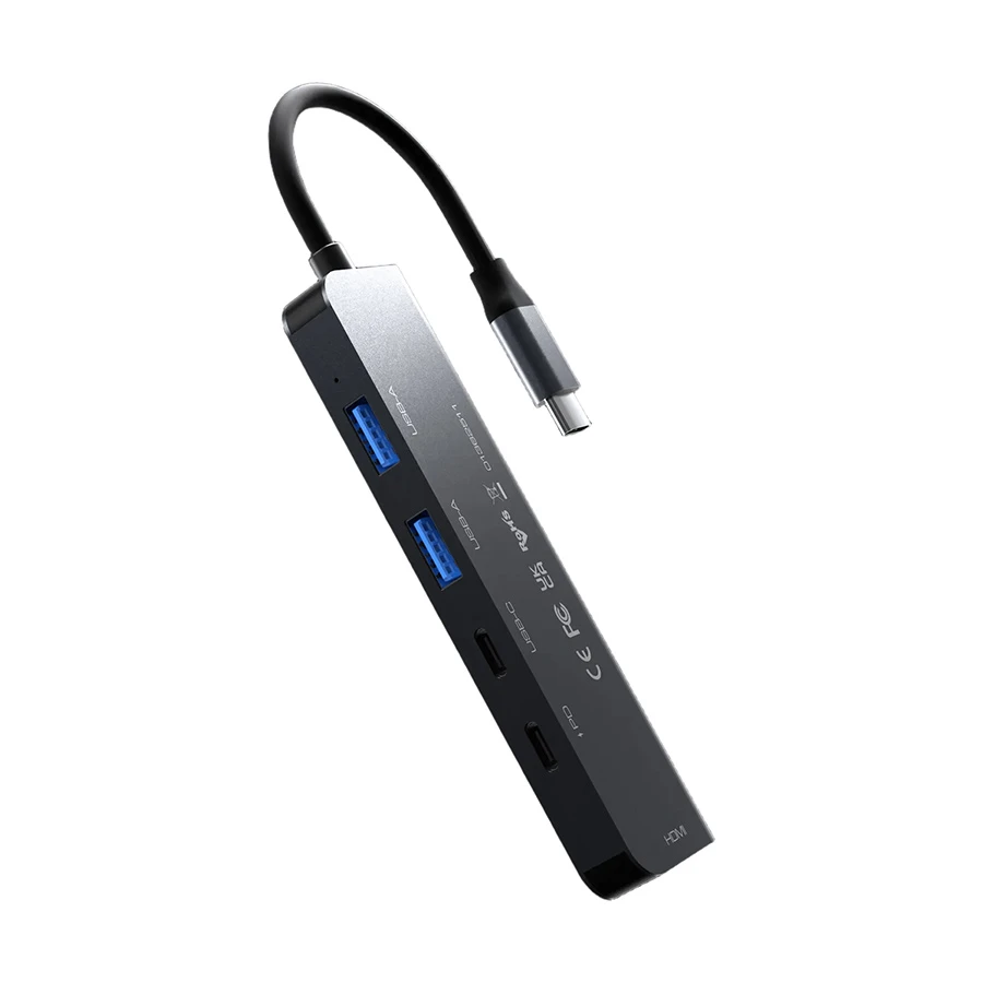 GAMDIAS MERCURY M1-500 Type-C Male to HDMI, Dual USB & Dual Type-C Female Converter