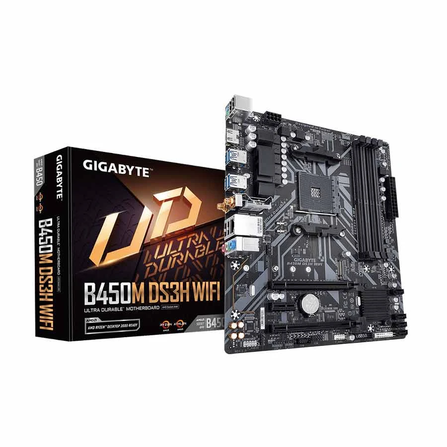 Gigabyte B450M DS3H (Wi-Fi) DDR4 AM4 Socket AMD Motherboard