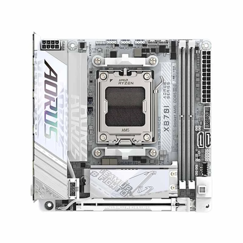 Gigabyte X870I AORUS PRO ICE (Wi-Fi 7) DDR5 AMD AM5 Socket Gaming Motherboard #X870I AORUS PRO ICE