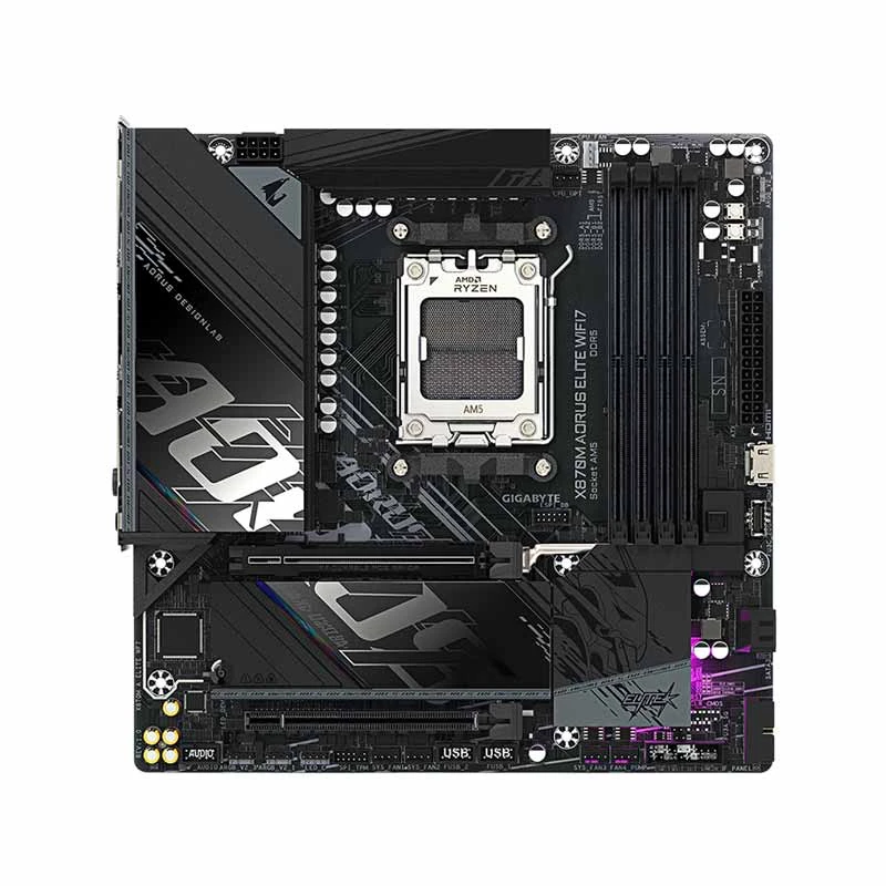 Gigabyte X870M AORUS ELITE (Wi-Fi 7) DDR5 AMD AM5 Socket Gaming Motherboard #X870M A ELITE WF7 / X870M AORUS ELITE WIFI7
