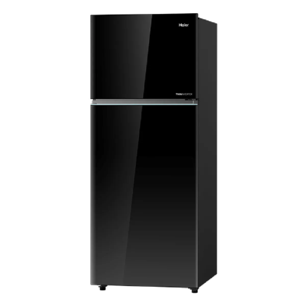 Haier HRF-475VBG refrigerator, angled view showing right side