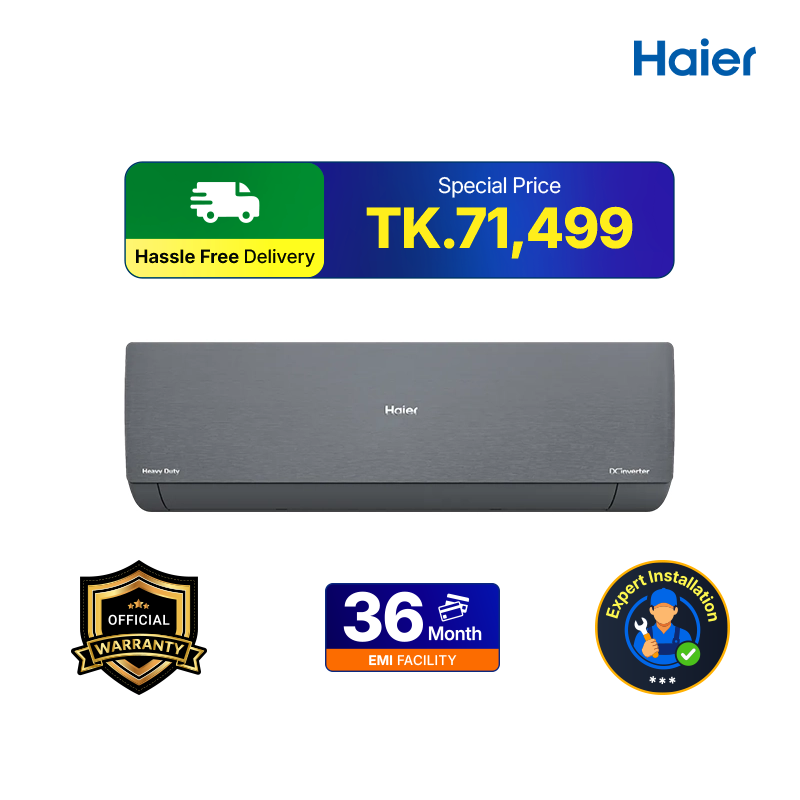 Haier HSU-19 Gravity (INV) (Pro) (X6)  Inverter Air Conditioner - 1.6 TON