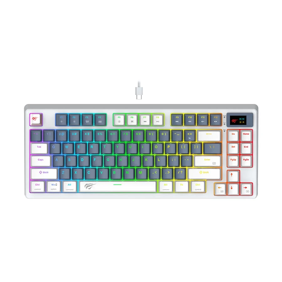 Havit Gamenote KB884L ( Switch) RGB Wired White-Blue Gaming Keyboard