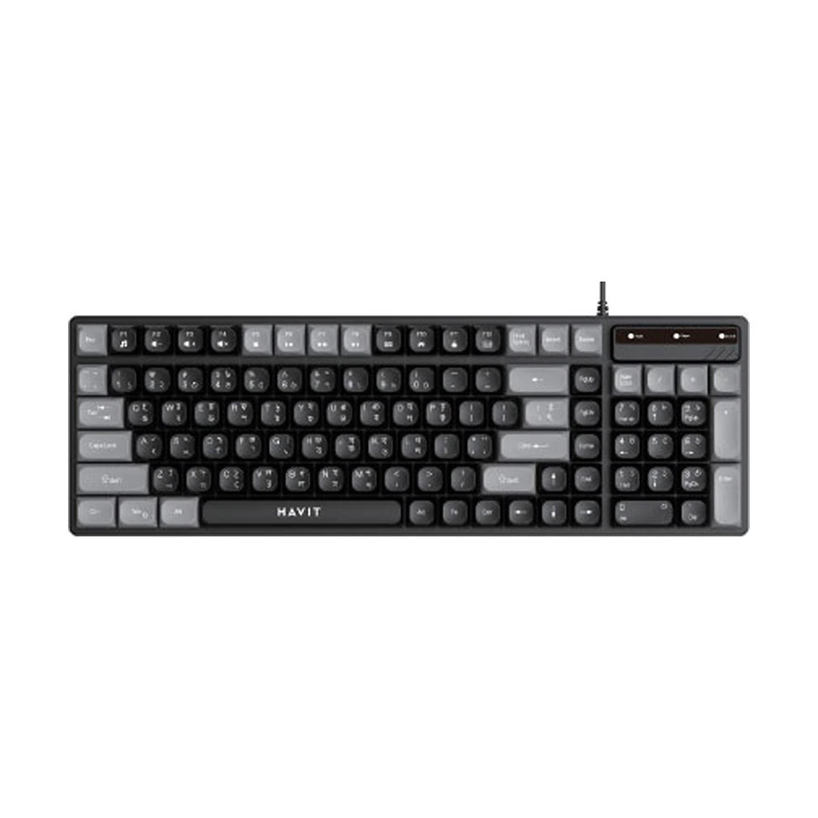 Havit KB257 Wired & Gray Keyboard with Bangla #KB257-BD