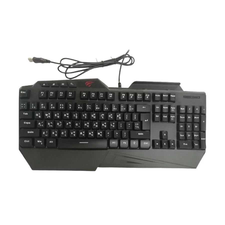 Havit KB488L USB Multi-Function Backlit Gaming Keyboard with Bangla