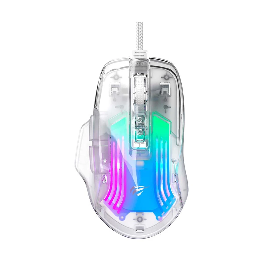 Havit MS1011SE Wired Transparent Programmable Gaming Mouse