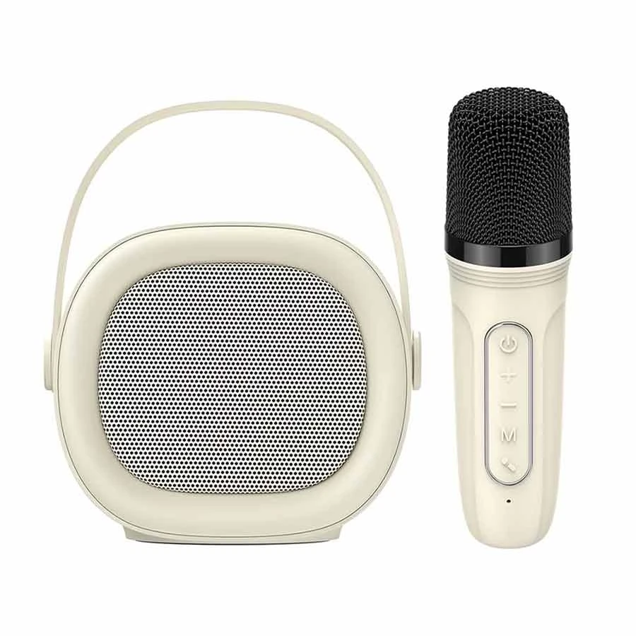 Havit SK819BT Mini Portable Bluetooth Beige Karaoke Speaker with Mic