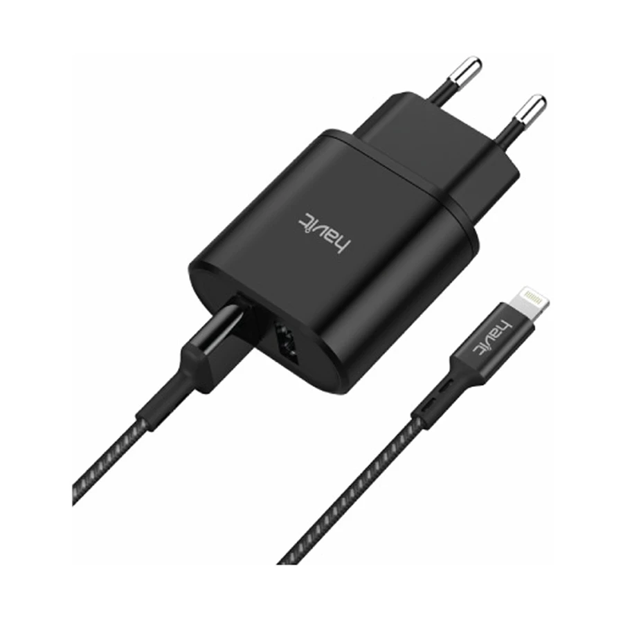Havit ST822 2.1A Dual USB Ports Charger / Charging Adapter with USB to Lightning Cable
