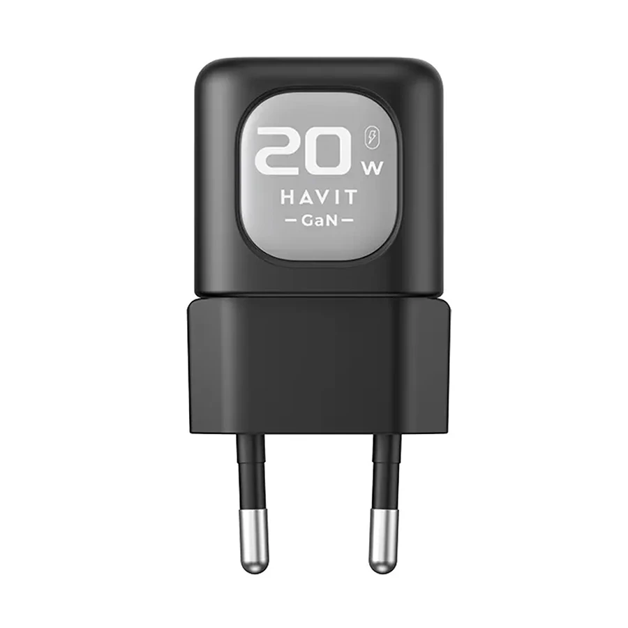 Havit UC220 GaN USB & USB-C 20W -Grey Travel Charger / Charging Adapter