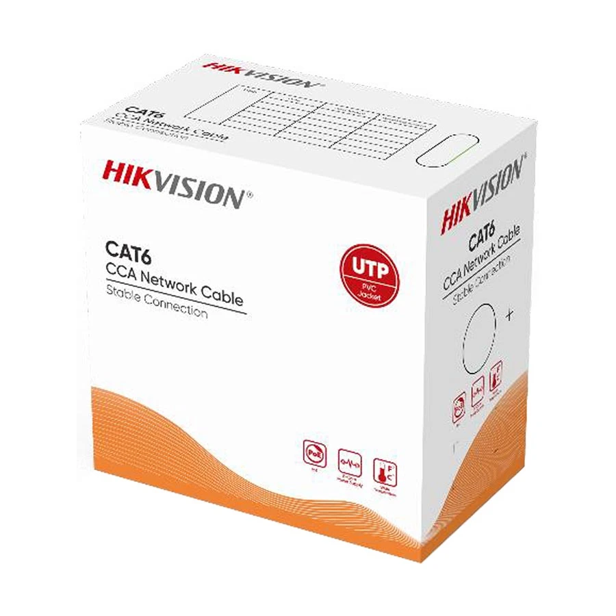 Hikvision Cat-6 U/UTP, 305 Meter, Network Cable # DS-1LN6U-Z/CCA